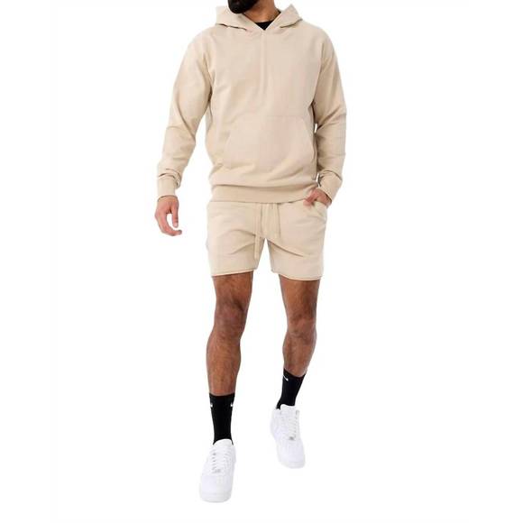NEW JORDAN CRAIG men's summer breeze pullover hoodie in natural sand - Picture 1 of 3